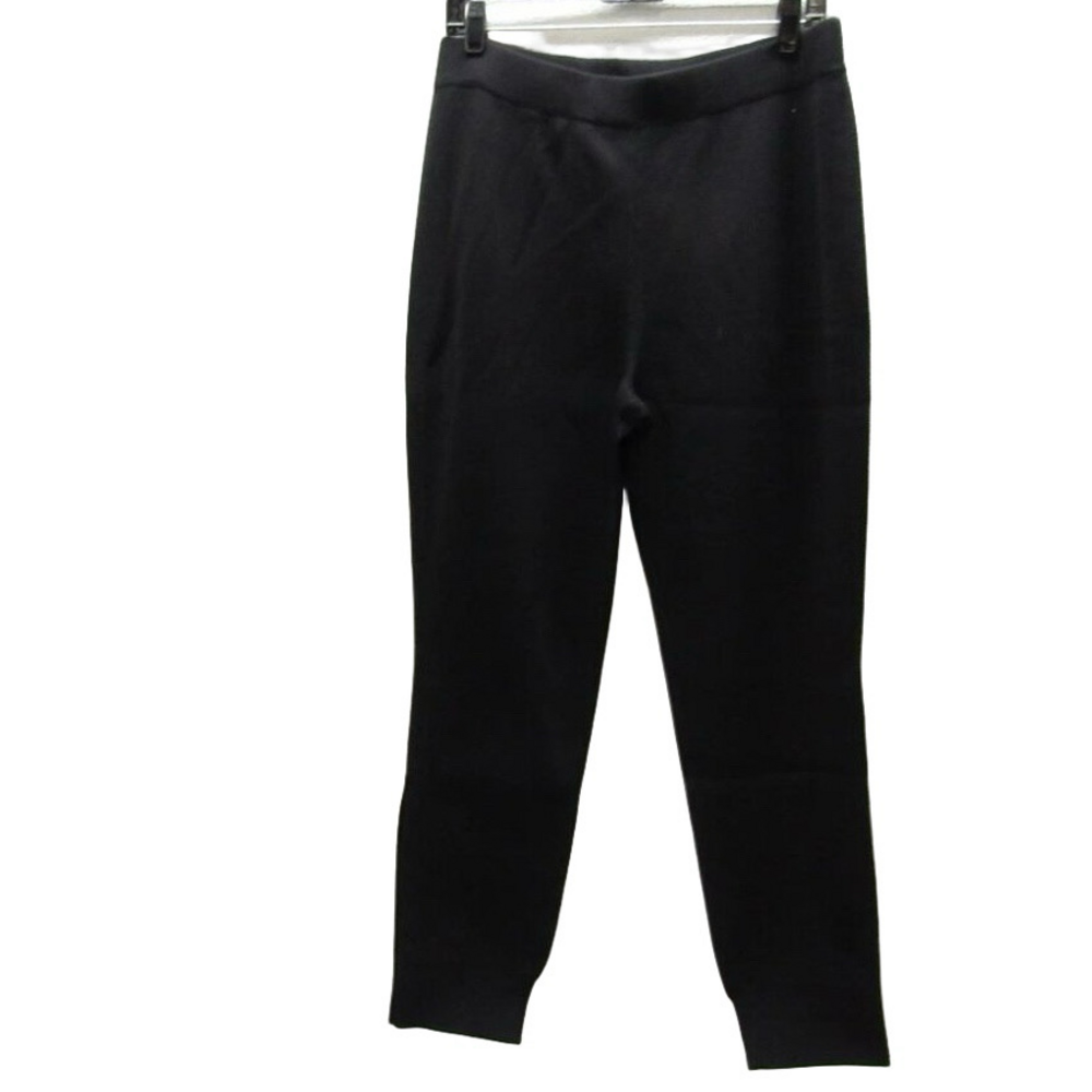 NEW AKRIS Womens Wool and Silk Knitted Leggings Size 12 (33 x 27) Black
